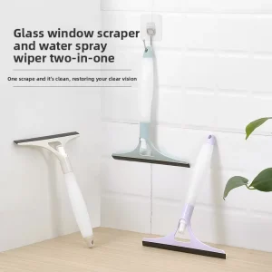 Multi-Functional Plastic Spray Squeegee 2-in-1 Glass Car Window/Bathroom Cleaner with Built-in Spray Bottle and Squeegee Blade