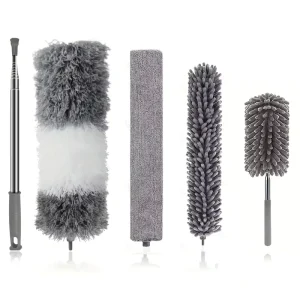 Multi Functional Replacement Household Electrostatic Dust Duster Ceiling Cabinet Housework Cleaning Head Retractable Dust Duster