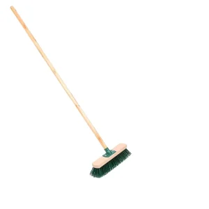 Multi Functional Wooden Outdoor Broom with Long Handle PVC Broom Head and Dustpan Set