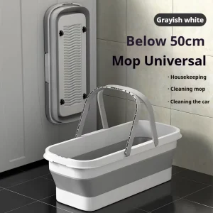Multi Purpose Four Wheel Folding Bucket for Mop Head Less 50cm Efficient and Time Saving Cleaning
