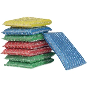 Multi Purpose Non Scratch Scouring Pad Reusable Kitchen Scrub Sponges Lint Free Heavy Duty Cleaning Scrubber Sponge for Dishes