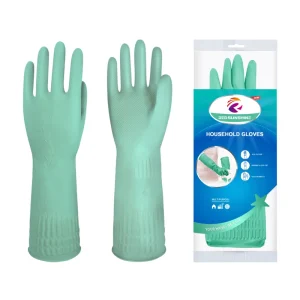 Multi Purpose Reusable Natural Latex Gloves for Kitchen Bathroom Cleaning Dishwashing Laundry Waterproof Non Slip 38cm Long