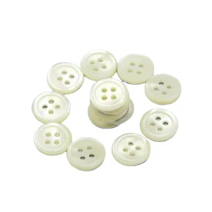 Multi Size 4 Holes Shell Mother of Pearl Flatback Round Custom Logo Mop Shirt Buttons Sequins Eco Friendly Decorative Features