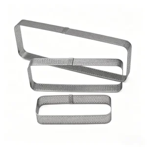 Multi-Size Rectangular Perforated Stainless Steel Pastry Cake Mold