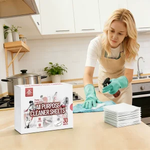 Multi-Surface Cleaner Strips, Eco-Friendly Plastic-Free Household Cleaning Sheets