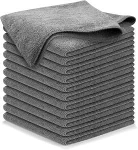 Multi-Surface Microfiber Cleaning Cloths 12″ X 12″ Blue Premium Microfiber Towels for Cleaning Glass Kitchen Bathrooms