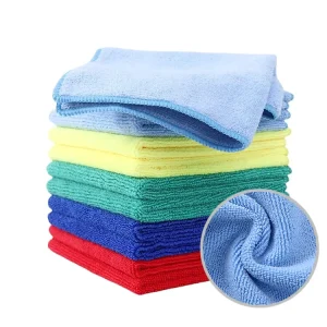 Multi Use Warp Knitted Square Microfiber Cleaning Cloth Quick Dry Kitchen Dish Washing Towel