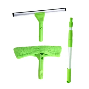Multi-function Easy Handle Window Wiper and Duster Glass Car Cleaning Set Wet Dry Dual Use