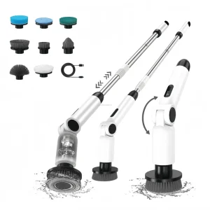 Multi function Electric Cleaning Scrubber 60 120Mins Working Time Type C Charging Wireless Spin Brush for Tile Glass Bathtub