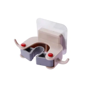 Multi-function Non-perforating Mop Holder Mop Holders for Wall Hanging Mop Hook for Bathroom Wall