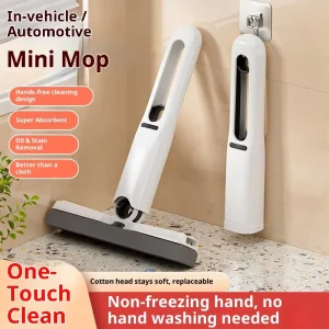 Multi functional Desktop Lazy Car Mini Mop Hand held Hand free Washing Sponge Water absorbent Toilet