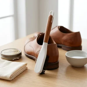 Multi functional Eco Friendly Shoe Brush with PP Handle and PET Soft Bristles Gentle on Shoes for Household Cleaning