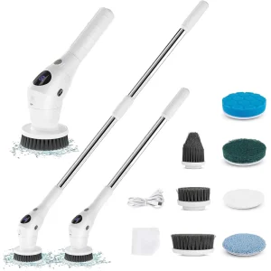 Multi functional Home Auto Electric Cleaning Brush Bathroom Tub Tile Floor 8 in 1 Cleaning Brushes for Household