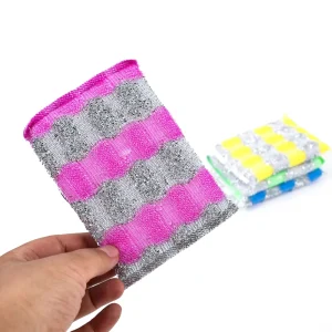 Multi-purpose Kitchen Microfiber Scrub Sponges Scouring Dishes Cleaning Pads Dish Scouring Pad