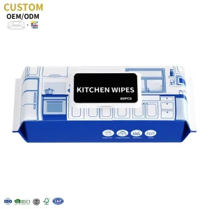 Multi purpose Kitchen Wet Wipes Disposable Grease Cleaning Towels for Home Cooking Area Surfaces Daily Care