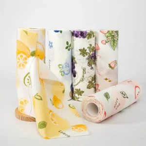 Multi purpose Microfiber Cleaning Cloth for Kitchen Dishrag Tear Off Reusable Microfiber Towel Roll Printed Fiber Cleaning Cloth