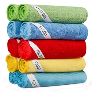 Multi purpose Microfiber Cleaning Cloths Set Absorbent Fast Drying for Household Glass Kitchen Cloths Toallas De Microfibra
