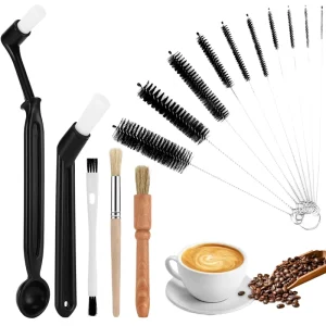 Multi sized Eco Friendly PP Straw Cleaning Brush with Long Handle and Non Toppleable Cup Design Nylon Brush