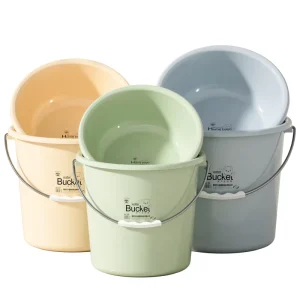 Multi-specification Colorful Plastic Washbasin Laundry Room Bucket Set for Bathroom Toilet Kitchen