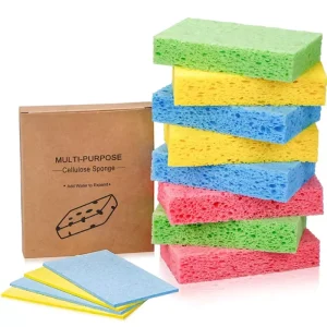 Multicolor Degradable Compostable Compressed Cellulose Sponge Kitchen Dish Washing Cleaning Sponge