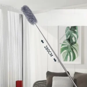 Multifunction Extendable 2.8m Curved Static Dust Removal Ceiling Cleaning Duster Window Cleaning Brush