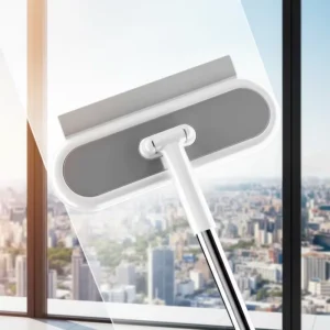 Multifunctional 2 in 1 Plastic Screen and Glass Cleaning Brush with Sofa Dusting and Floor Scraper Tools