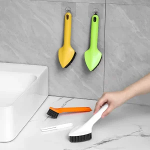 Multifunctional 3 in 1 PP Material Eco friendly Durable Slit Cleaning Brush for Toilet Bathroom Floor Crevice Cleaning