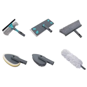 Multifunctional 7 in 1 Retractable Absorbent Detachable Fiber Cleaning Kit Mop Brush Cotton Household