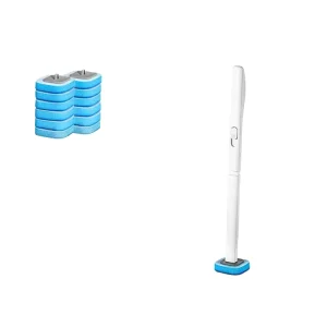 Multifunctional Eco Friendly Toilet Sponge Brush Head PP Plastic Water Soluble Disposable Long Handle Hanging Cleaning Brush