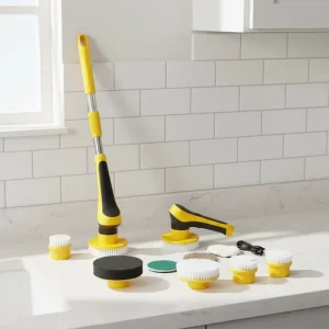 Multifunctional Electric Cylindrical Cleaning Brushes Cleaning Clothes Hat Cleaning Brush