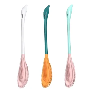 Multifunctional Hook Design Tpr Head Long Handle Kitchen Bottle Cleaning Brushes