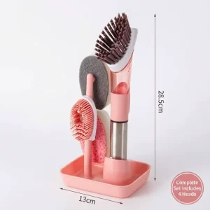 Multifunctional Household Kitchen Cleaning Brushes Set Liquid-Added Dishwashing Pot Washing Brush Long Handle Oil Stain Brush