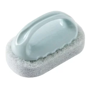 Multifunctional Household Sponge Cleaning Brush with Handle Kitchen and Bathroom Stain Removal Scrubbing Brush