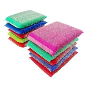 Multifunctional Kitchen Cleaning Sponge Non Scratch Heavy Duty Stainless Steel Wire Mesh Sponge Scouring Pad Sponges for Dishes