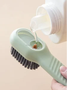 Multifunctional Liquid Shoe Cleaning Brush Push Type Soap Dispensing Scrubber for Shoes Clothes Kitchen Cleaning