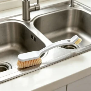 Multifunctional PP Cleaning Brush with Dual Head Soft Easy Clean Pot Brush Solid Color Kitchen Soft Bristle Pot Brush