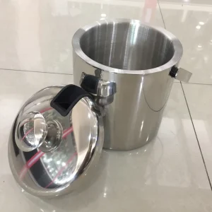 Multifunctional Practical Catering Bucket With Large Capacity and Removable Lid Stainless Steel Ice Bucket