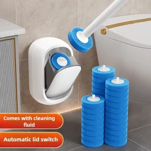 Multifunctional Wall Mounted Cleaning Brush with Long Handle Holder