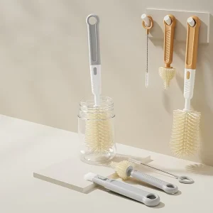 Multifunctional and Detachable Baby Bottle Cleaning Brush Baby Bottle Brush Set