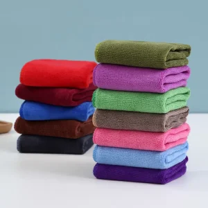Multiple Colors 80% Polyester 20% Polyamide Microfiber Cleaning Cloths Polishing Car Kitchen Weft Knitting Microfiber Towel
