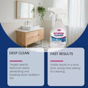 Multipurpose Bathroom Cleaner Spray for Tiles, Glass, Shower Doors and Water Stains