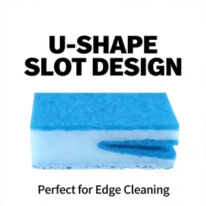 Multipurpose Cleaning Sponge U Shape Design Reusable Sponge for Sink Countertop Cleaning