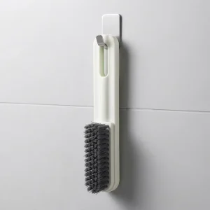 Multipurpose Manual Long Handle Plastic Crevice Cleaning Brush for Kitchen and Bathroom