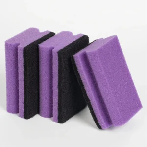 Multipurpose Rectangular Cleaning Sponge with Grooved Handle for Comfortable Grip Factory Price