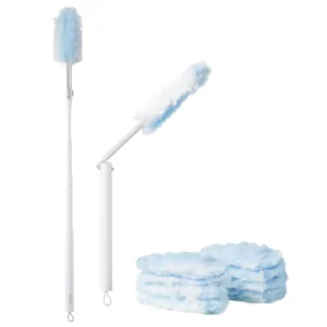 Multipurpose Retractable Electrostatic Dust Duster With Retractable Removable Rod for Easy Cleaning