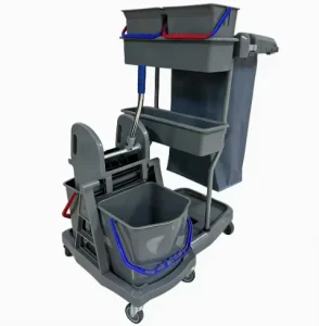 Multipurpose Trolley Detachable With Wringer and Bucket Janitor Cart for Commercial Cleaning