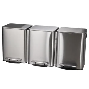 Municipal Waste Container Recycling Bin 3 Compartment Garbage Can