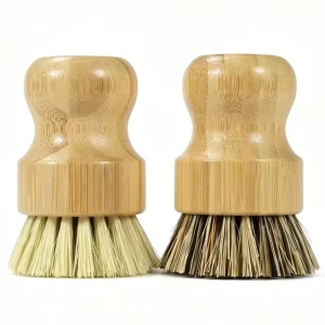 Natural Bamboo Kitchen Dish Brush with Sisal Bristles Eco Friendly Wooden Cleaning Scrubber for Pots Pans Dishes Scrub Brush