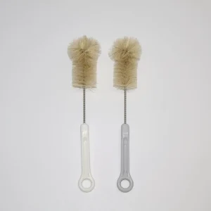 Natural Bristle Plastic Handle Hanging Loop Cleaning Brush for Glassware