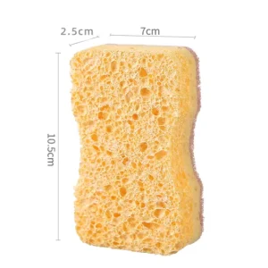 Natural Cellulose Sponge Cloth Dual Sided Kitchen Scrubber High Quality 500% 750% Water Absorption Multi Purpose Sponge